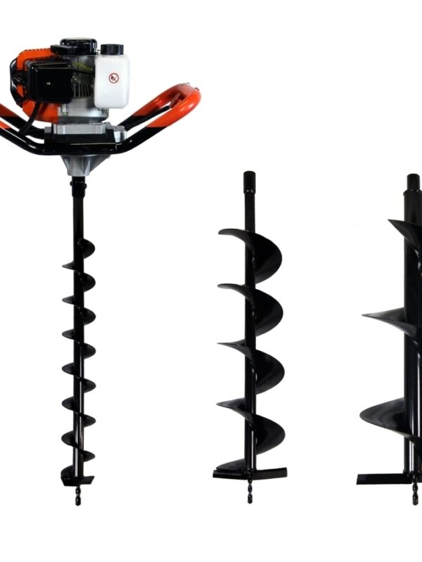 Tarière thermique + lot de 3 mèches 52 cm3, 3 CV (80, 150 et 250 mm) – Image 4