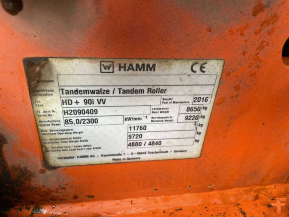 Hamm Compacteur HD+ 90i VV HD90 tandem – Image 4
