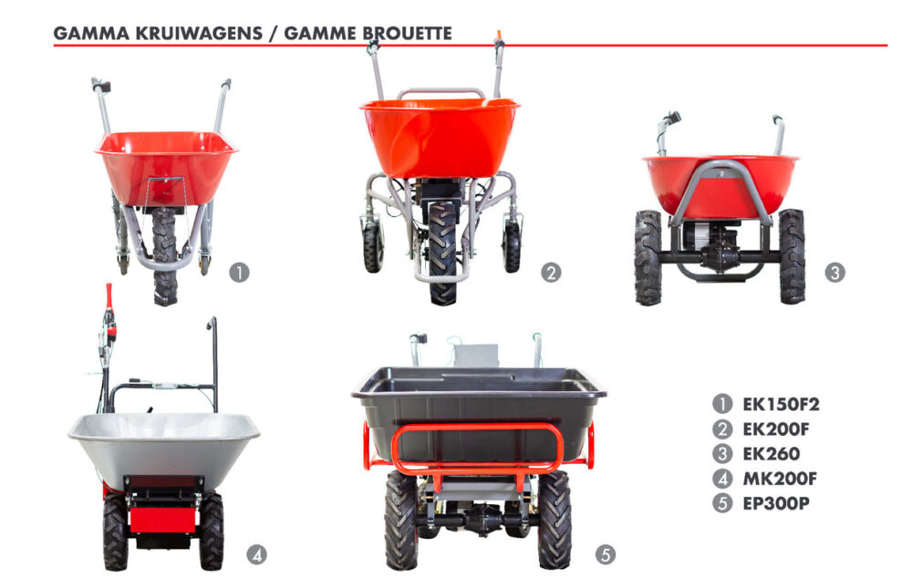 Torros Brouette électrique châssis inclinable 115L 180KG batterie 24V / 12Ah – Image 3