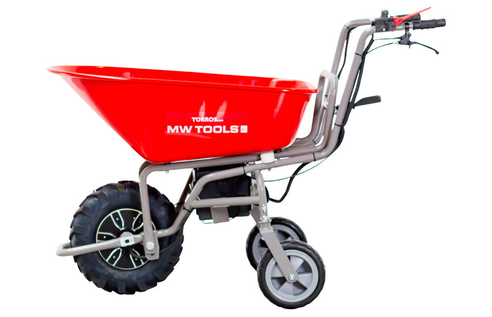 Torros Brouette électrique châssis inclinable 115L 180KG batterie 24V / 12Ah – Image 8