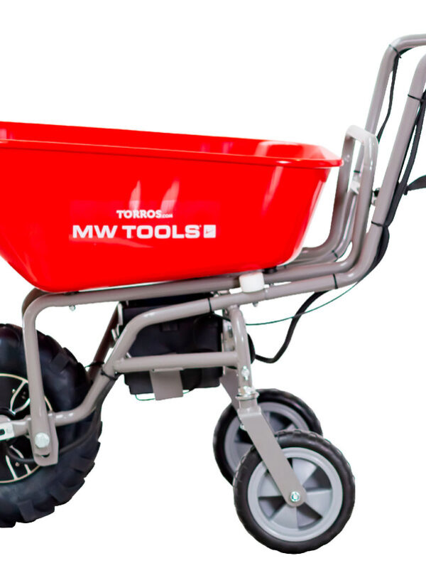 Torros Brouette électrique châssis inclinable 115L 180KG batterie 24V / 12Ah – Image 8