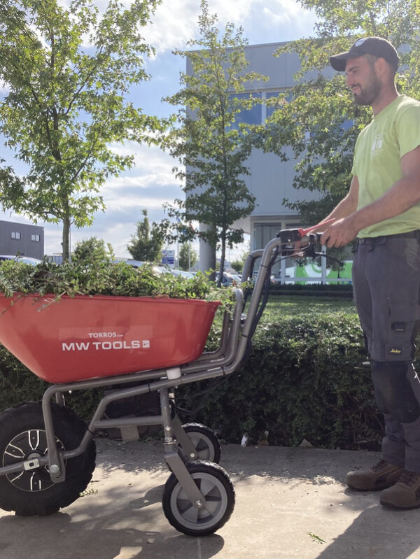 Torros Brouette électrique châssis inclinable 115L 180KG batterie 24V / 12Ah – Image 9
