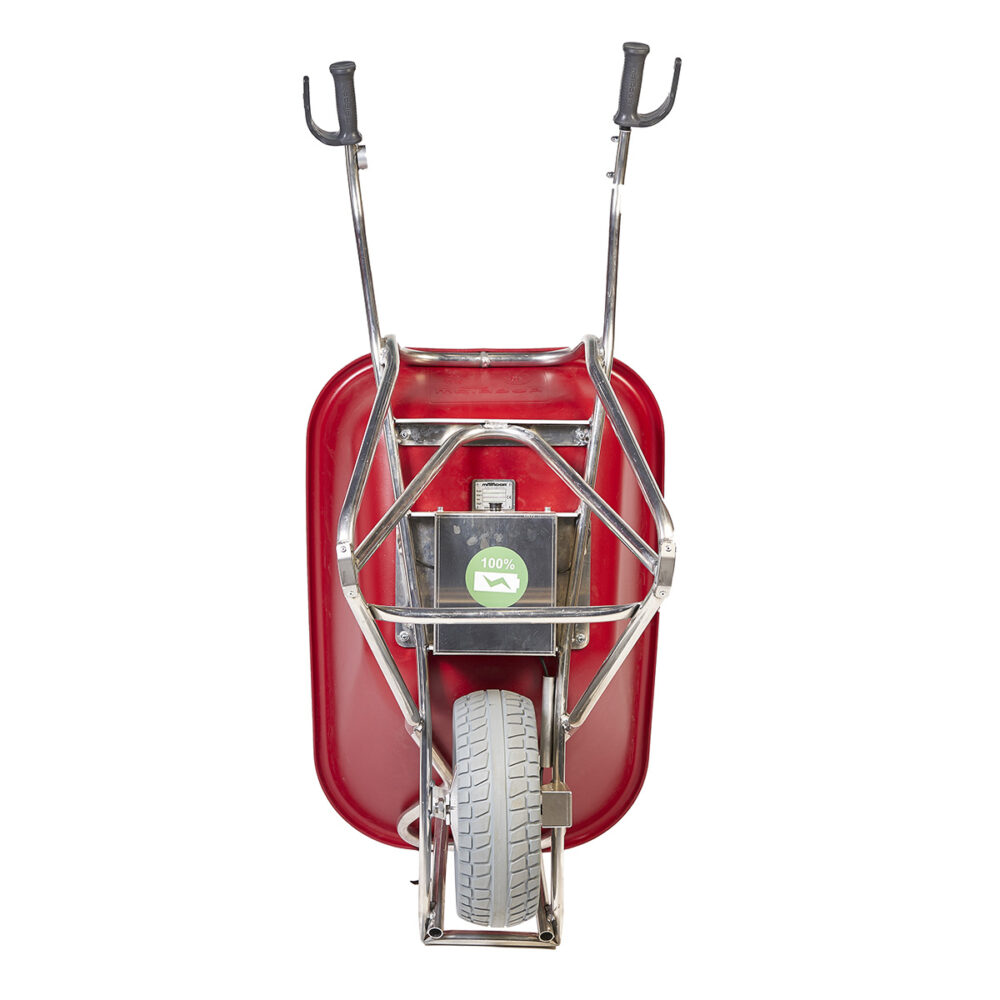 Matador Brouette electrique Caisse en PEHD rouge Roue anti-crevaison – Image 3