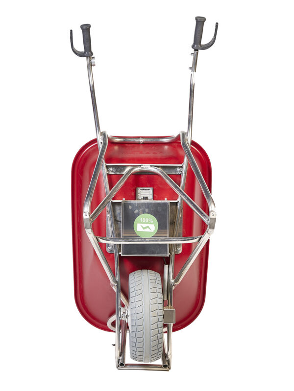 Matador Brouette electrique Caisse en PEHD rouge Roue anti-crevaison – Image 3