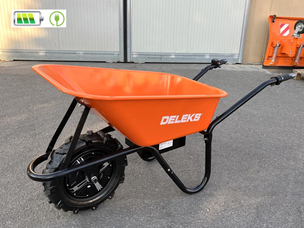 Deleks Brouette électrique XE150, autonomie 8 h, benne métallique, charge 150kg – Image 10