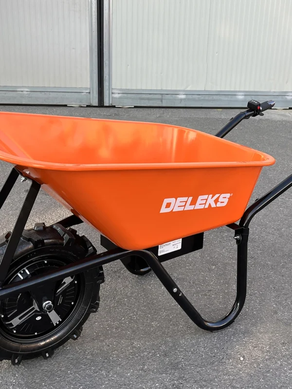 Deleks Brouette électrique XE150, autonomie 8 h, benne métallique, charge 150kg – Image 10