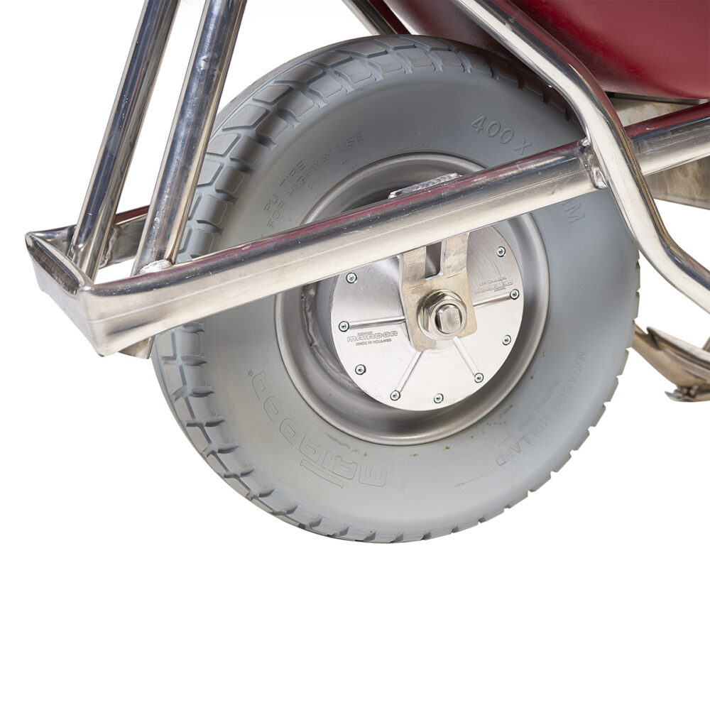 Matador Brouette electrique Caisse en PEHD rouge Roue anti-crevaison – Image 4