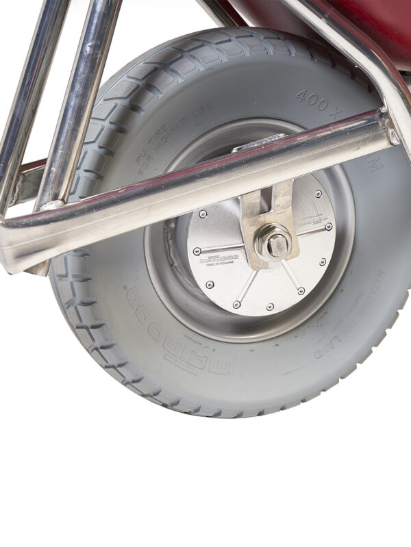 Matador Brouette electrique Caisse en PEHD rouge Roue anti-crevaison – Image 4