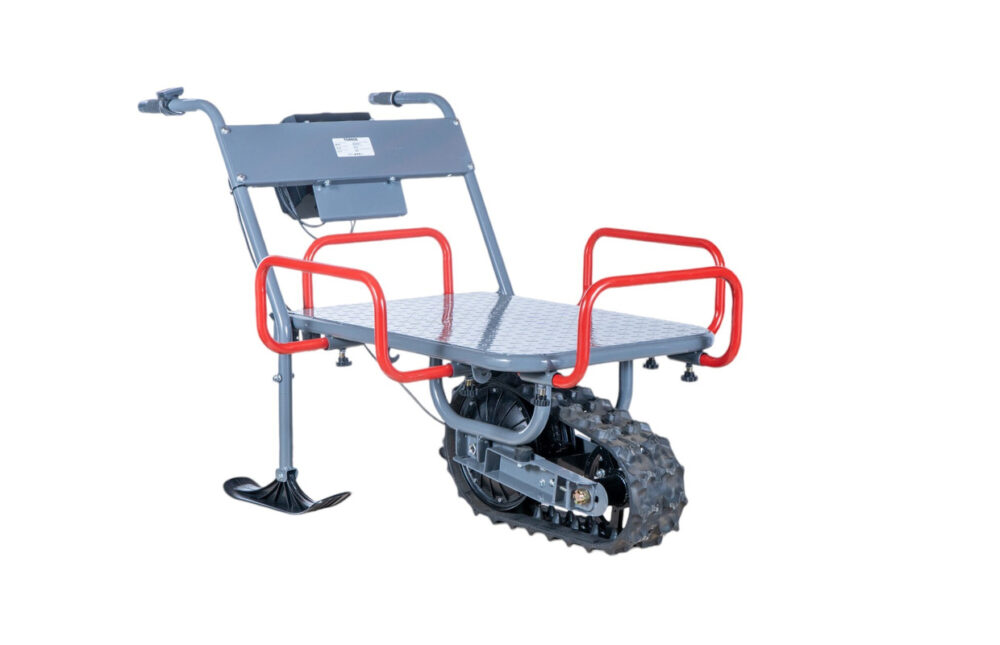 Torros Brouette électrique à plateau 150kg ERP150 sur chenille avec roues et skis – Image 12