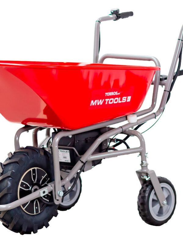 Torros Brouette électrique châssis inclinable 115L 180KG batterie 24V / 12Ah