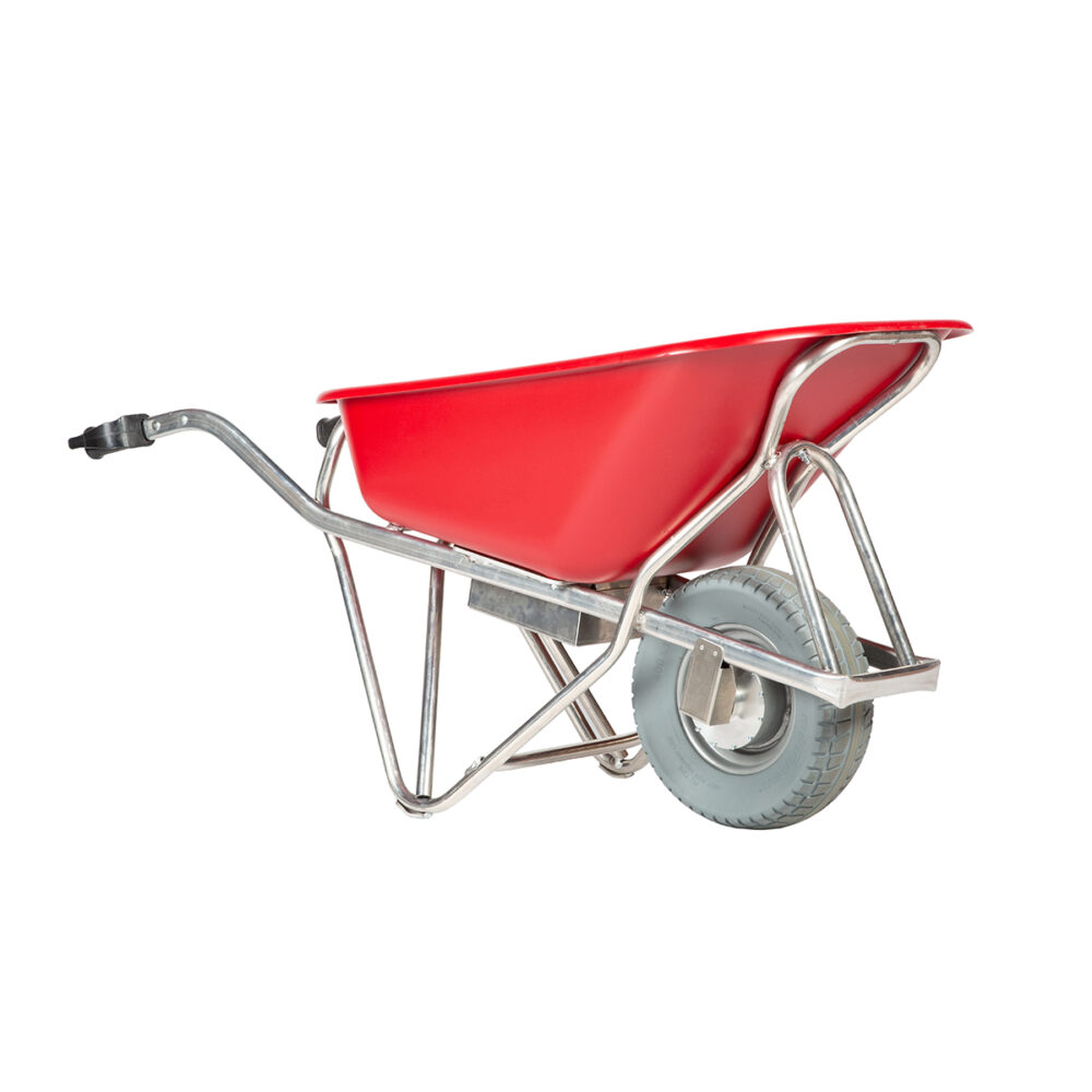 Matador Brouette electrique Caisse en PEHD rouge Roue anti-crevaison – Image 7