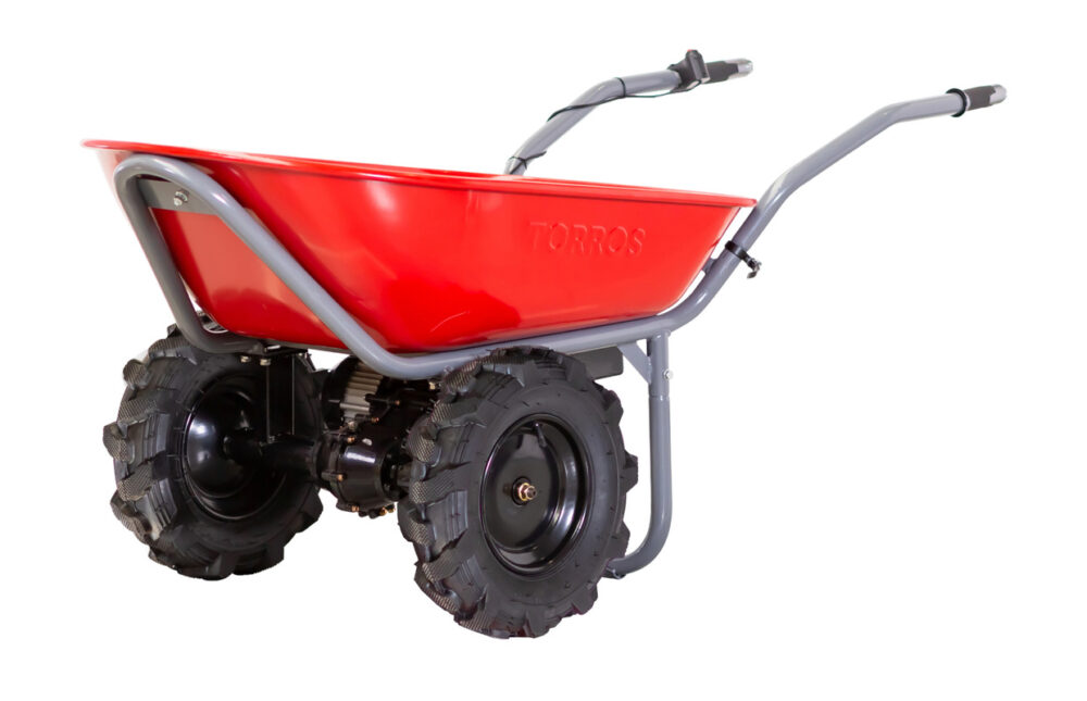 Torros Brouette électrique 2 roues motrices 100L 260KG - batterie 40V / 6Ah